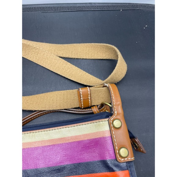 Fossil Keyper Crossbody Coated Canvas Mailbag Multicolor Stripe - Picture 6 of 10
